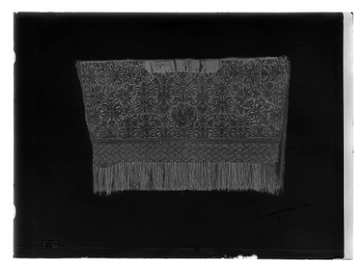 Ett av två utslag (6023, 6024) till drottning Kristinas blå kaross, 1650, Paris - Livrustkammaren - 34878-negative