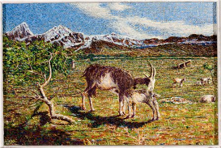 Giovanni Segantini - Goats against landscape - 158341 MNW - National Museum in Warsaw