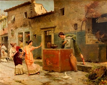 Ettore Forti Roman Street Scene