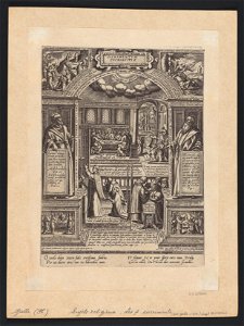 Eucharism 1576 print by Hans Bol, S.I 37887, Prints Department, Royal Library of Belgium