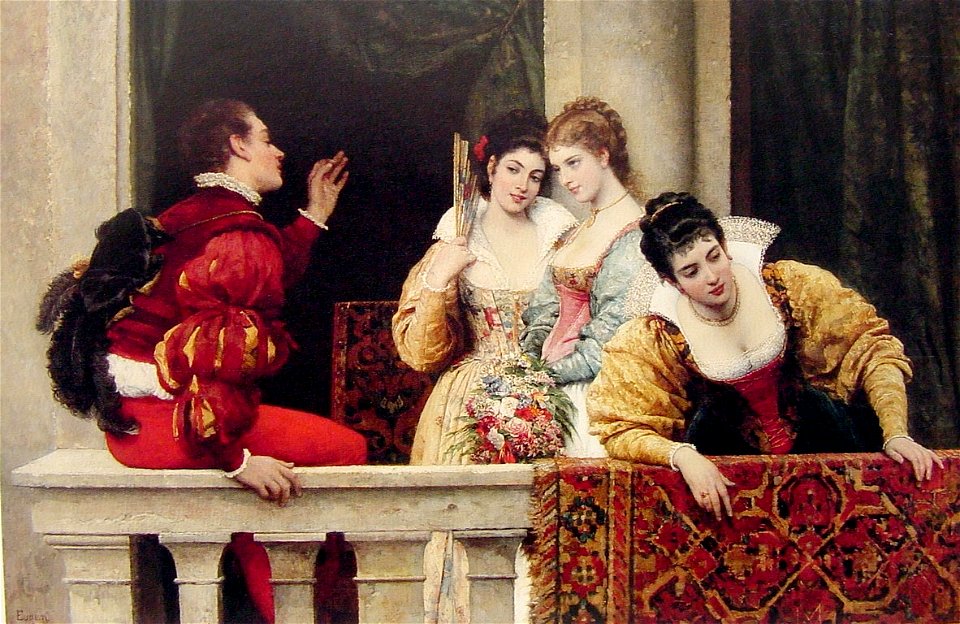 Eugen de Blaas On the balcony
