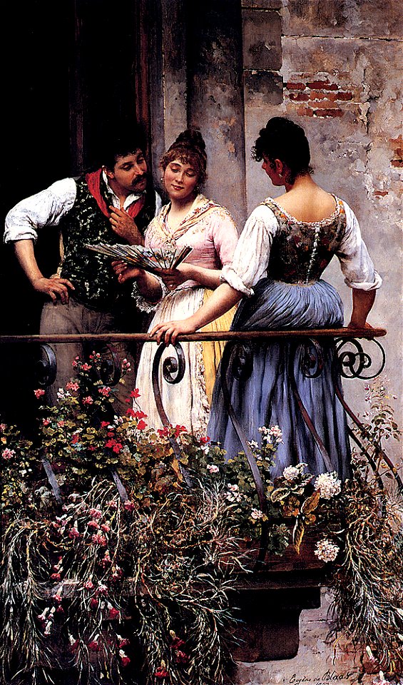 Eugen von Blaas - On the balcony