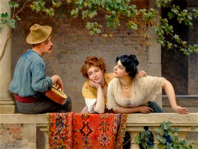 Eugen von Blaas - The Mandolinist