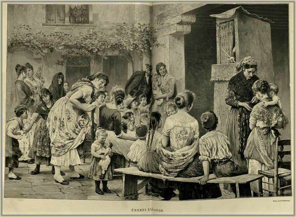 Eugen von Blaas Ünnepi előadás Vasárnapi Ujság 1894 52 szám