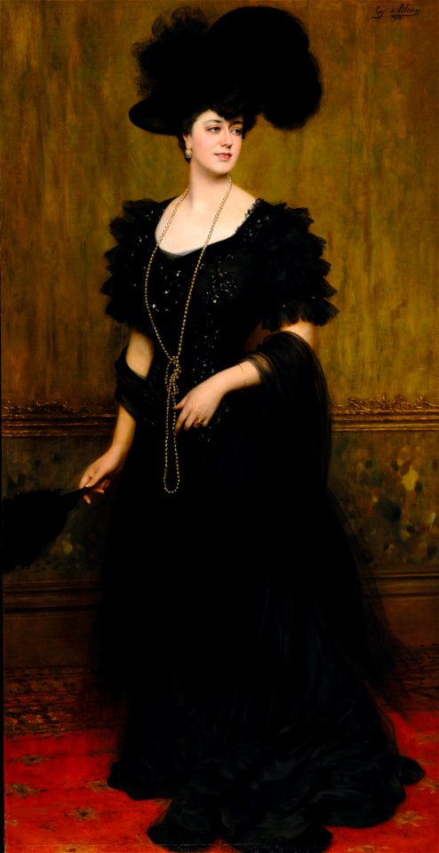 Eugen von Blaas - Portrait of Madame Lebreton