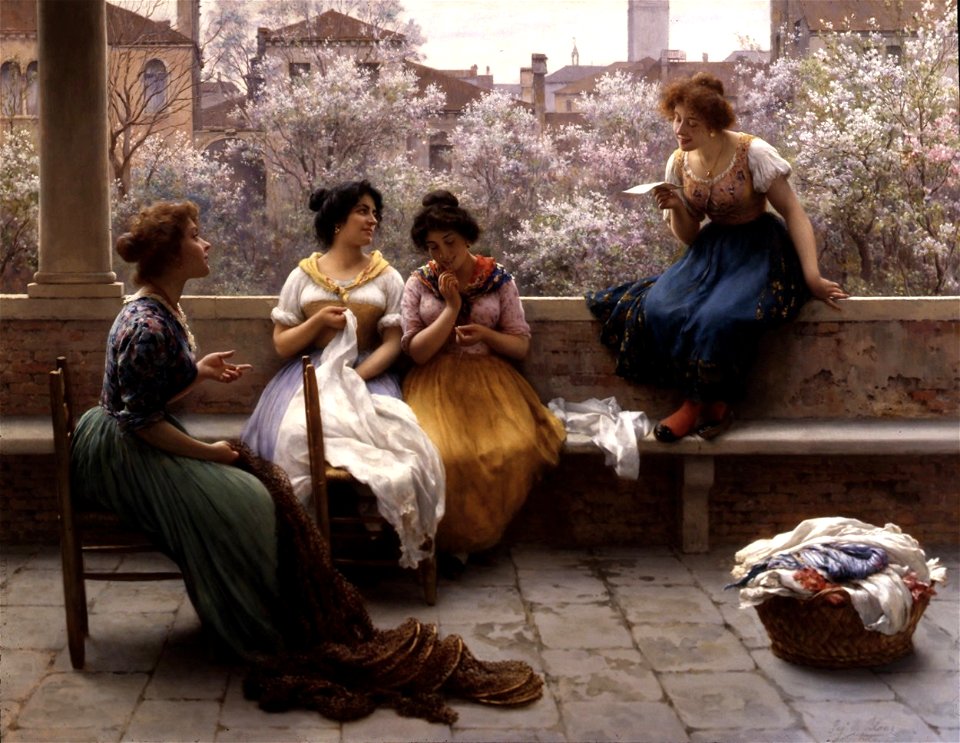 Eugen von Blaas - The Love Letter 1904