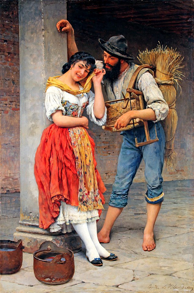 Eugen von Blaas - The Spider and the Fly - 1889