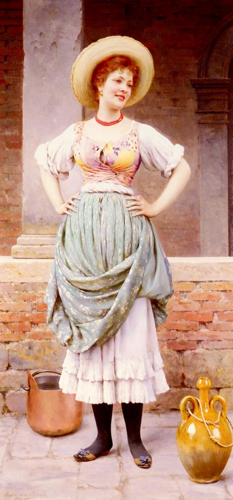 Eugene de Blaas - An Affectionate Glance (1909)