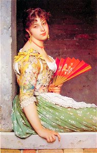 Eugene de Blaas - Daydreaming (1890)