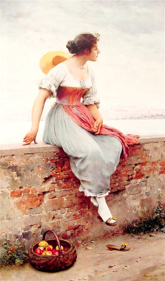 Eugene de Blaas A Pensive Moment
