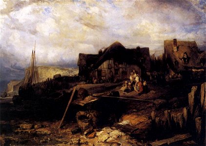 Eugene Isabey - Beach at Low Tide