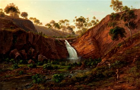 Eugene von GUÉRard - Waterfall on the Clyde River, Tasmania - Google Art Project. Free illustration for personal and commercial use.