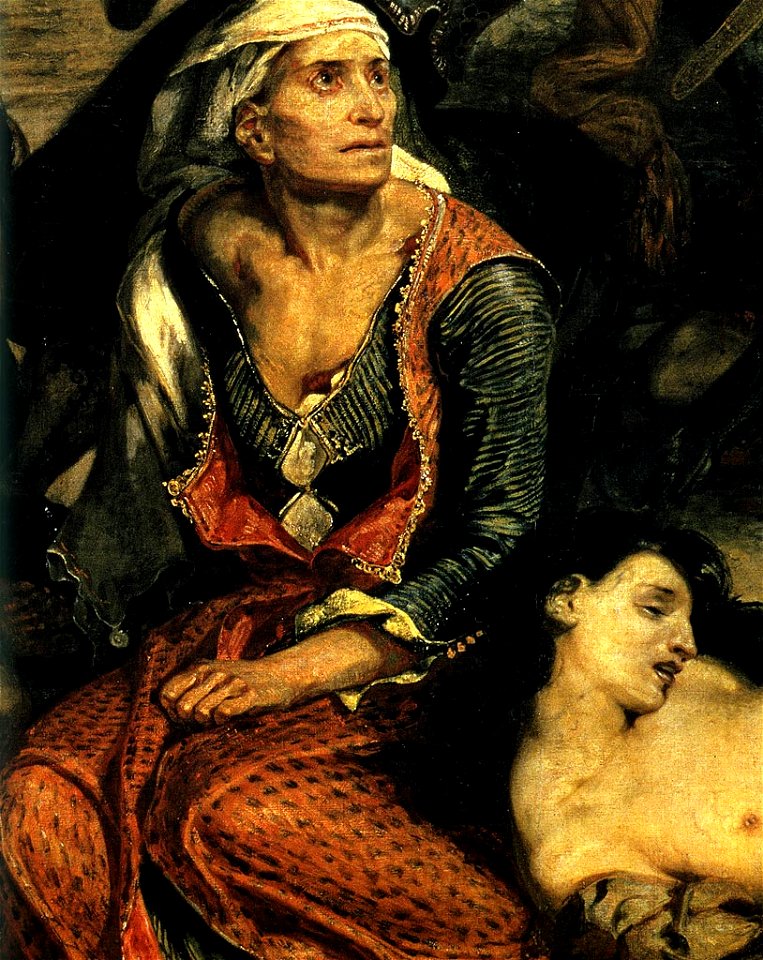 Eugene Delacroix - Scenes from Massacre at Chios- detail 1824 Louvre