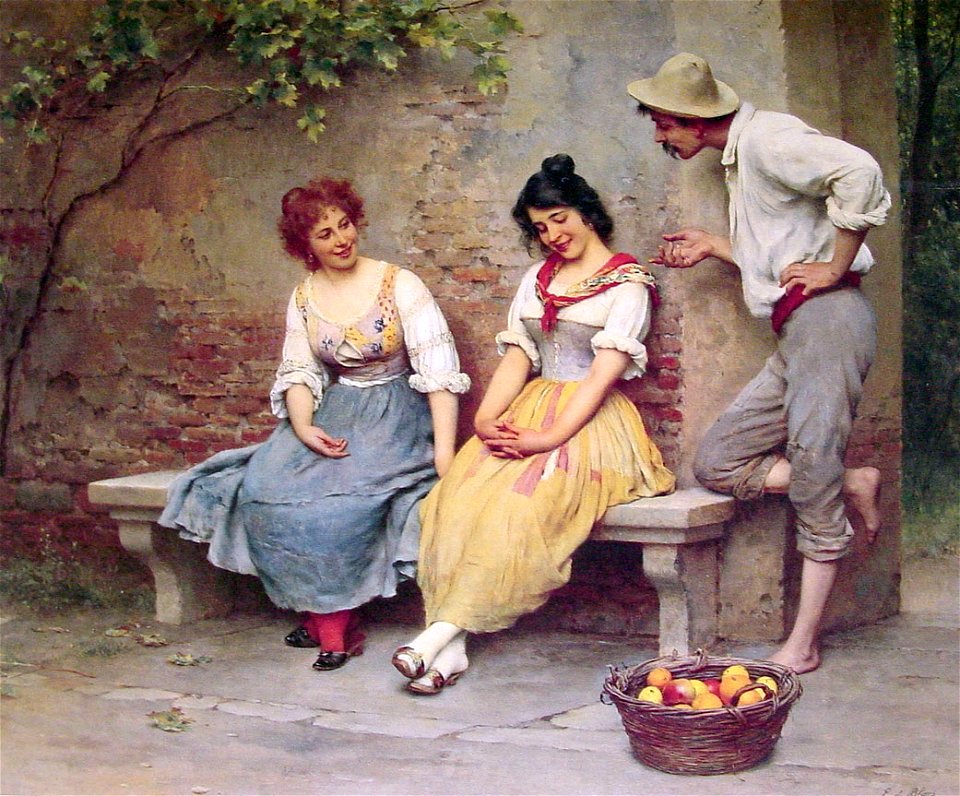 Eugen de Blaas The Flirtation