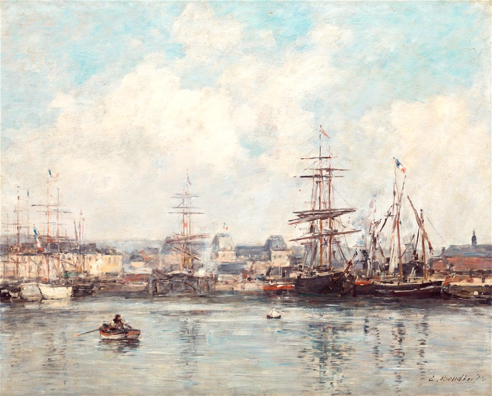 Eugene Louis Boudin - Casimir Delavigne Basin at Le Havre - 62.146 - Detroit Institute of Arts