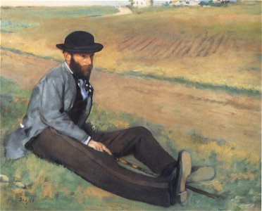 Eugene Manet (1874) by Edgar Degas. Free illustration for personal and commercial use.