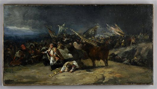 Eugenio Lucas Velázquez - Procession Attacked by a Bull - A216 - Hispanic Society of America