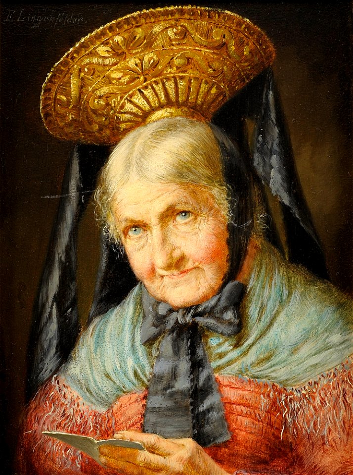 Eugen Lingenfelder Alte Frau in Tracht