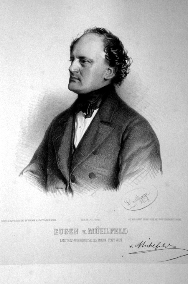 Eugen Megerle von Mühlfeld Litho. Free illustration for personal and commercial use.