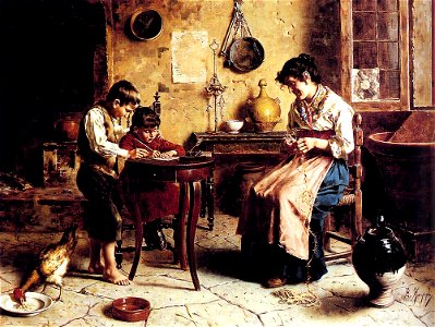 Eugenio Zampighi - The Writing Lesson