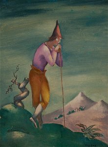 Eugeniusz Zak - Krajobraz z wędrowcem - Google Art Project