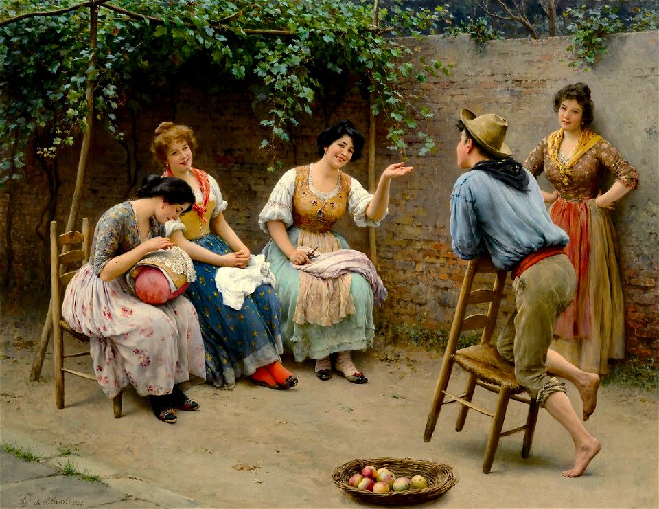 Eugen von Blaas - Plauderei - 1905