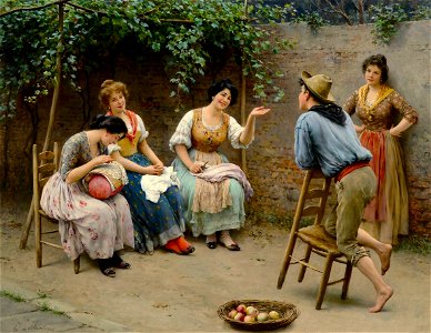 Eugen von Blaas - Plauderei - 1905
