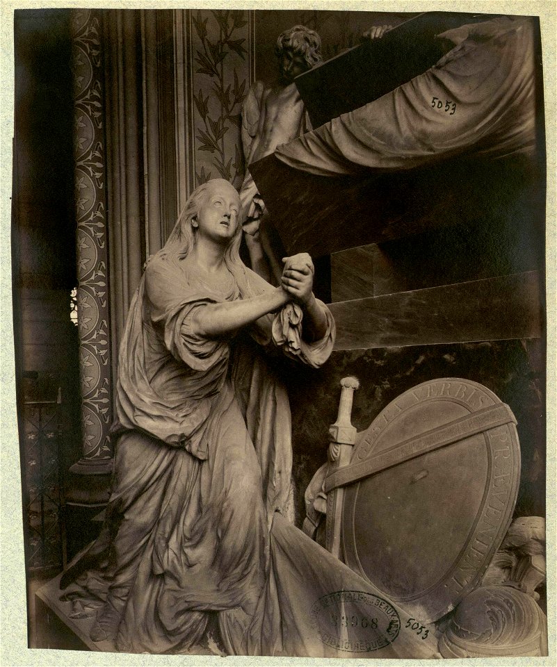 Eugène Atget - Cathédrale Notre-Dame de Paris - Tombeau de Henri Claude d'Harcourt 02