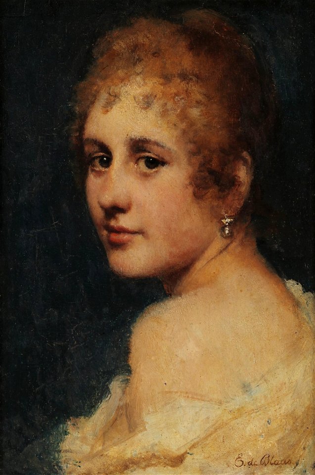 Eugen von Blaas - Retrato de mulher