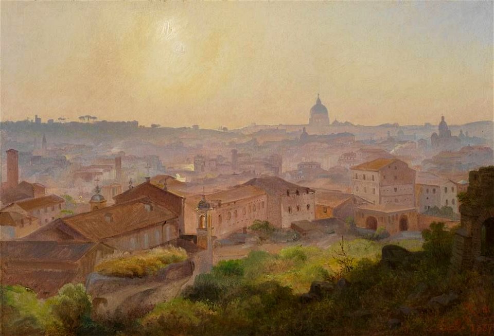 Eugen Napoleon Neureuther - Blick vom Palatin auf Rom - 9121 - Bavarian State Painting Collections
