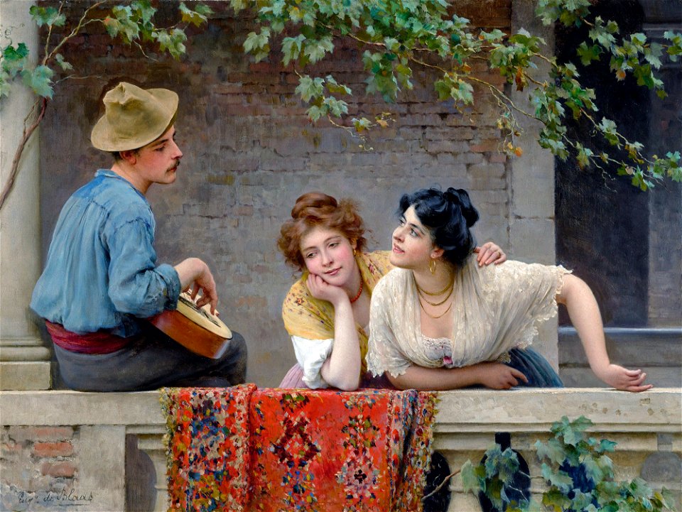 Eugen von Blaas - The MandolinistFXD