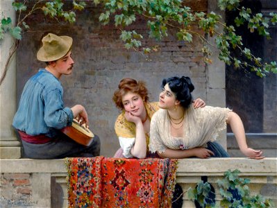 Eugen von Blaas - The MandolinistFXD