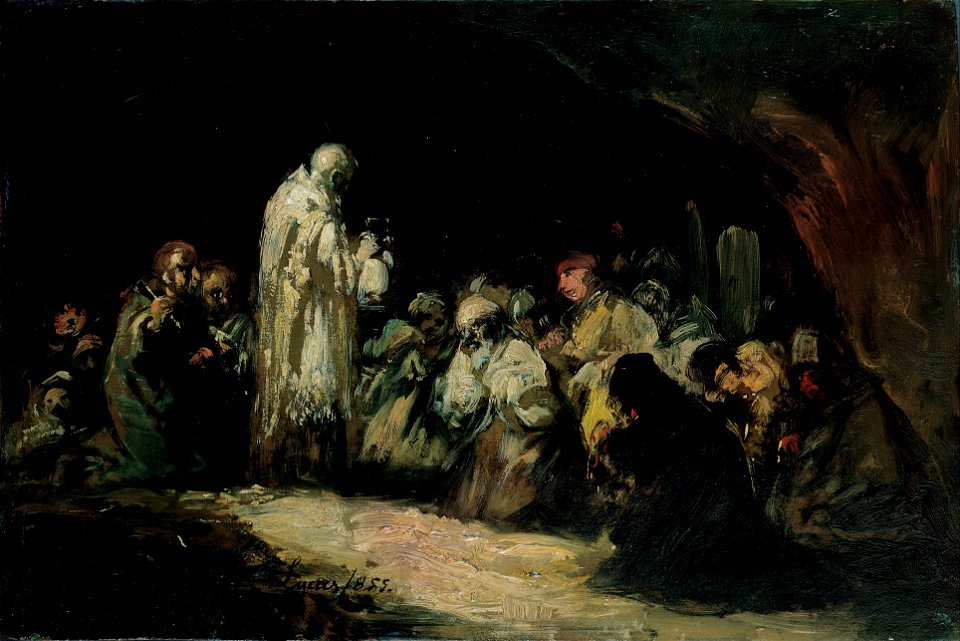 Eugenio Lucas Velázquez - The Communion - Google Art Project