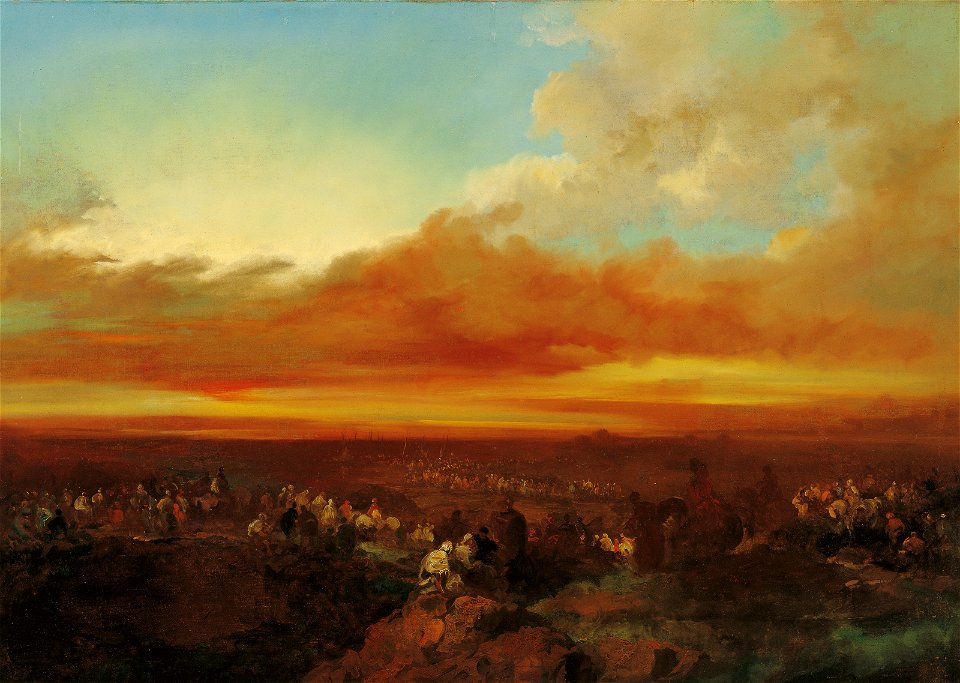 Eugenio Lucas Velázquez Arab Caravans Arriving at the Coast