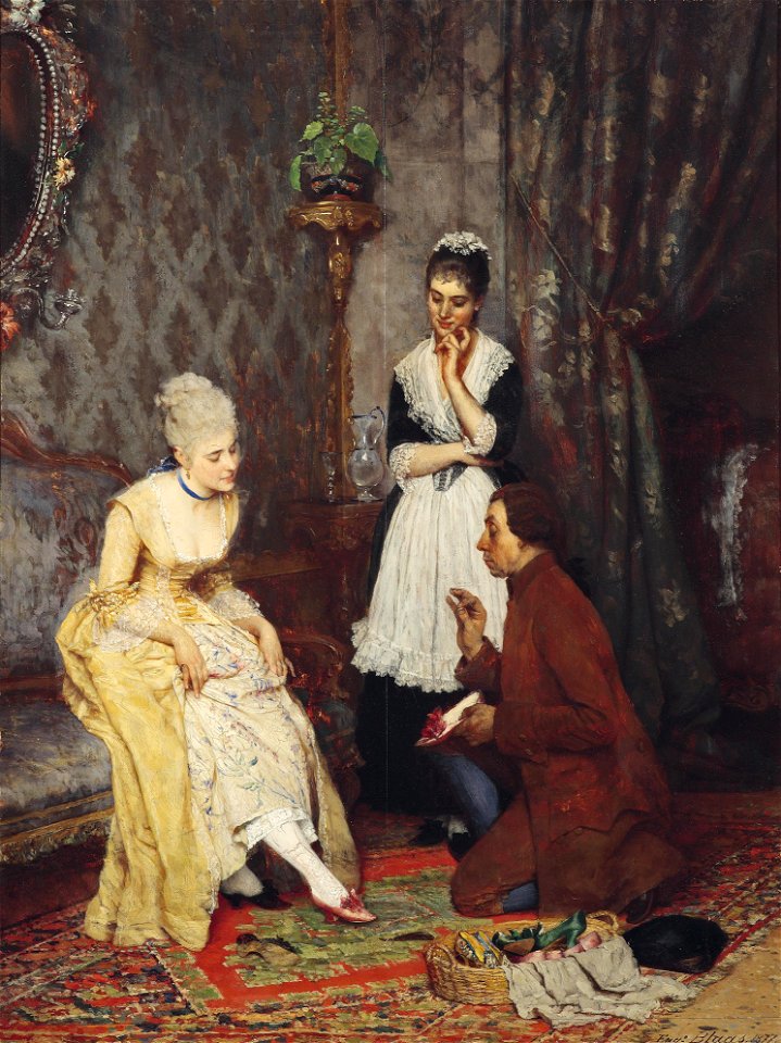 Eugen von Blaas Der perfekte Schuh 1877