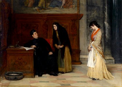 Eugen von Blaas In der Sakristei 1877