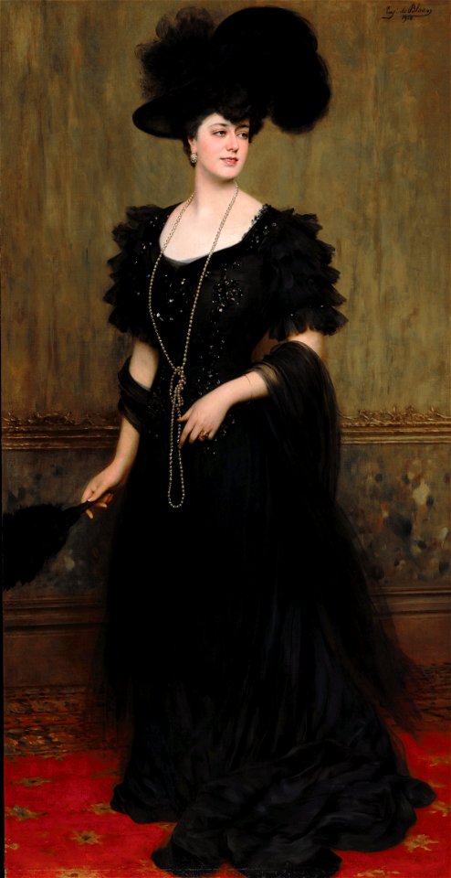 Eugen von Blaas - Portrait of Madame LebretonFXD
