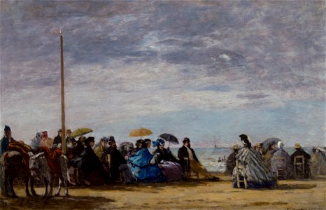 Eugene Boudin - The beach - Google Art Project