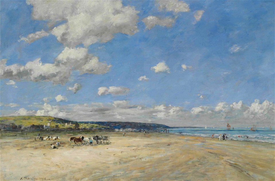 Eugène Boudin - La plage de Tourgeville