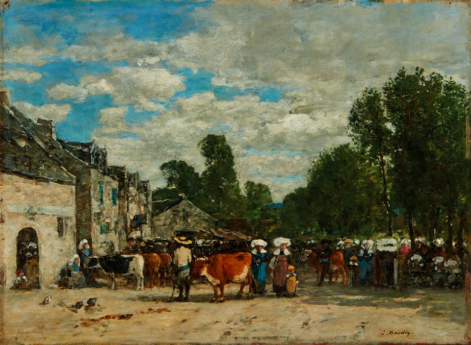 Eugene boudin foire en bretagne 122555 