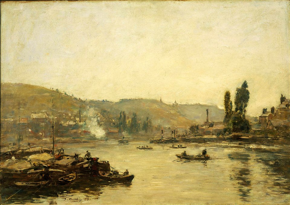 Eugène Boudin - La Seine à Rouen