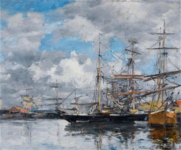 Eugène Boudin - Le bassin de Deauville