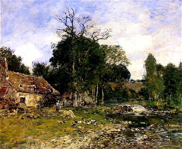 Eugène Boudin - Le Vieux Moulin à Saint-Cènery