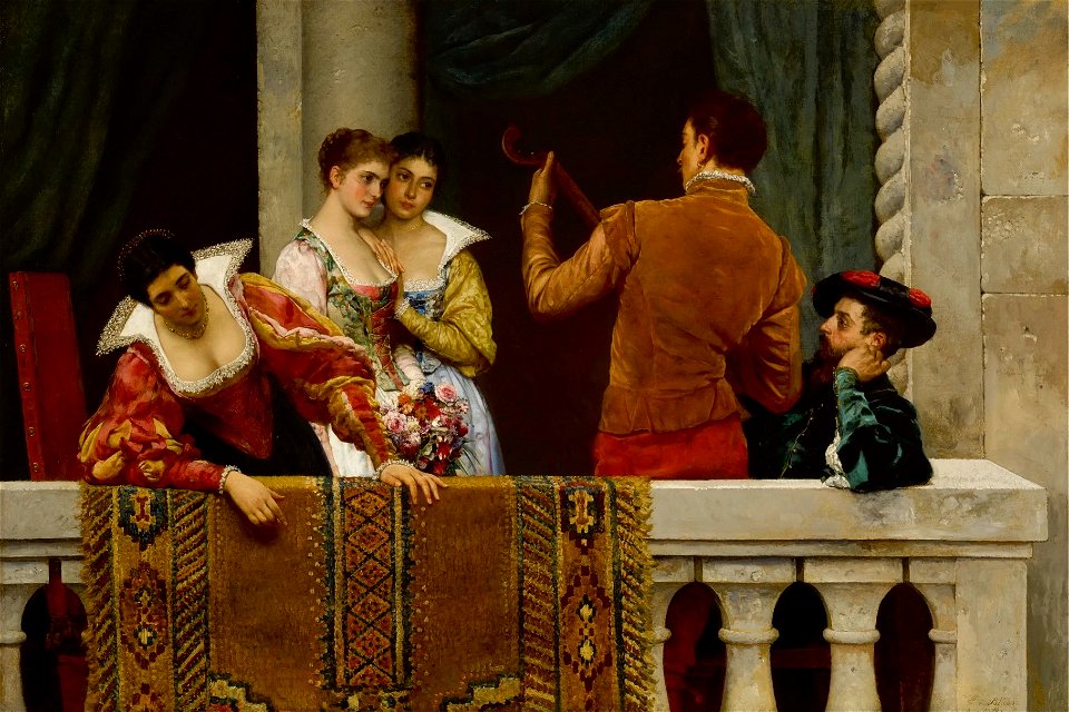 Eugene de Blaas - Festival day, Venice (1879)