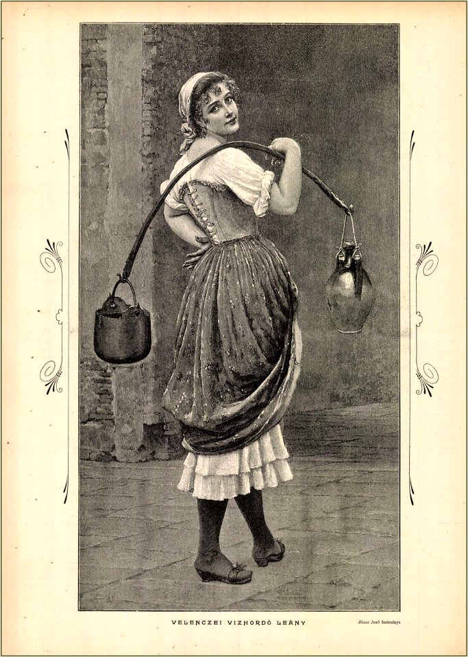Eugen von Blaas, Velencei vízhordó leány, Ország-Világ, 1895. november 10