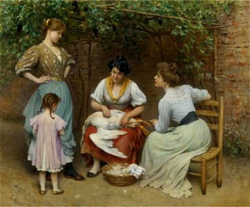 Eugene de Blaas - Goose Plucking
