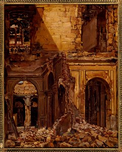 Eugène Bellangé - Ruines des Tuileries, après l'incendie de 1871 - P1547 - Musée Carnavalet. Free illustration for personal and commercial use.