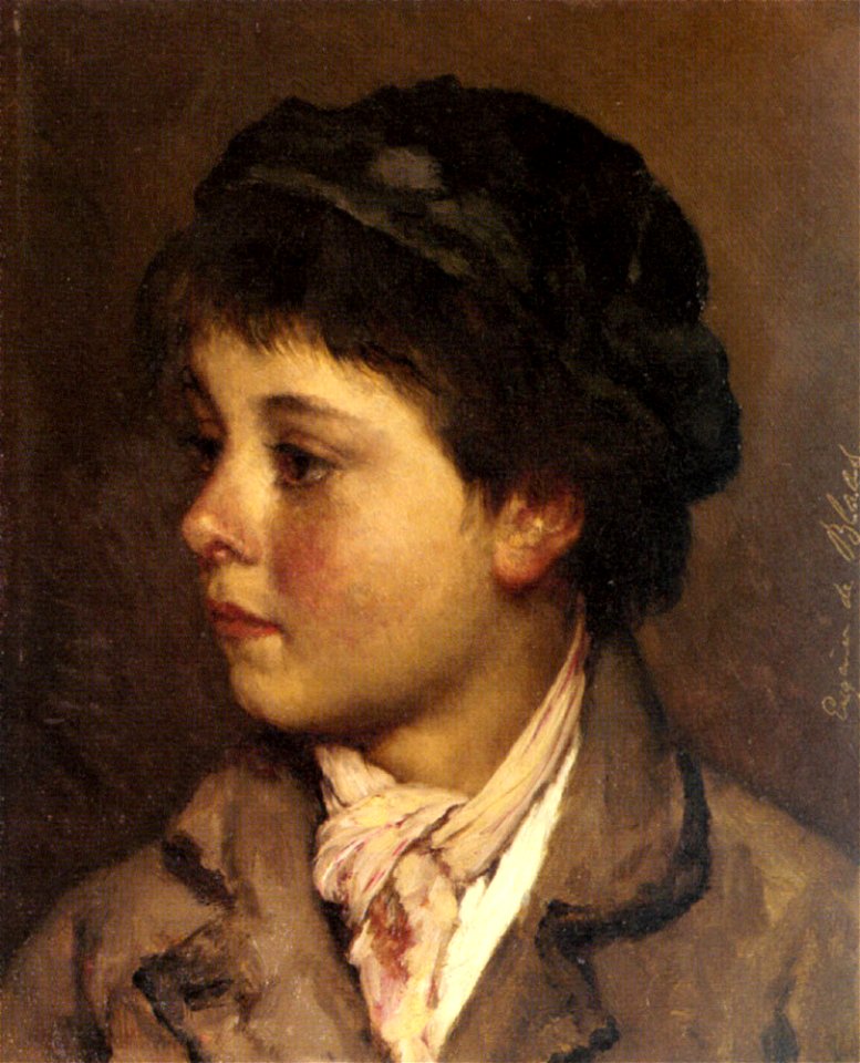 Eugene de Blaas - Portrait of a young boy