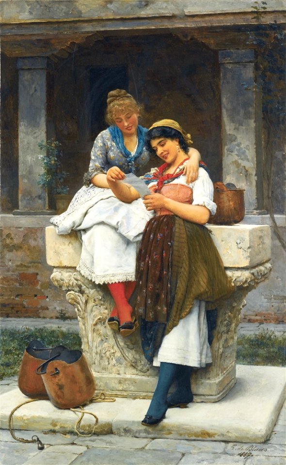 Eugene de Blaas - The love letter (1887)
