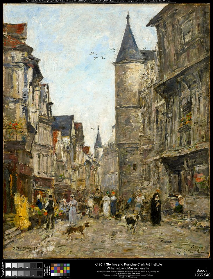Eugène Boudin - Rue Saint-Romain, Rouen - 1955.540 - Clark Art Institute